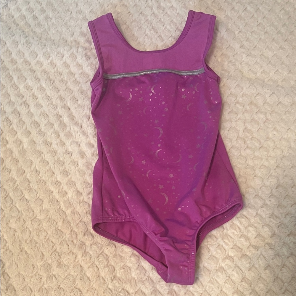 Cat & Jack Purple Leotard with Silver Accents